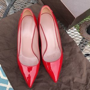 Red GUCCI pumps, size 37 see pic back of heels for signs of wear/scuff